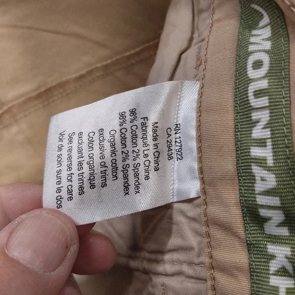 Mountain Khakis All Mountain Pant Relaxed Fit Tan Organic Cotton 38x30 Mens